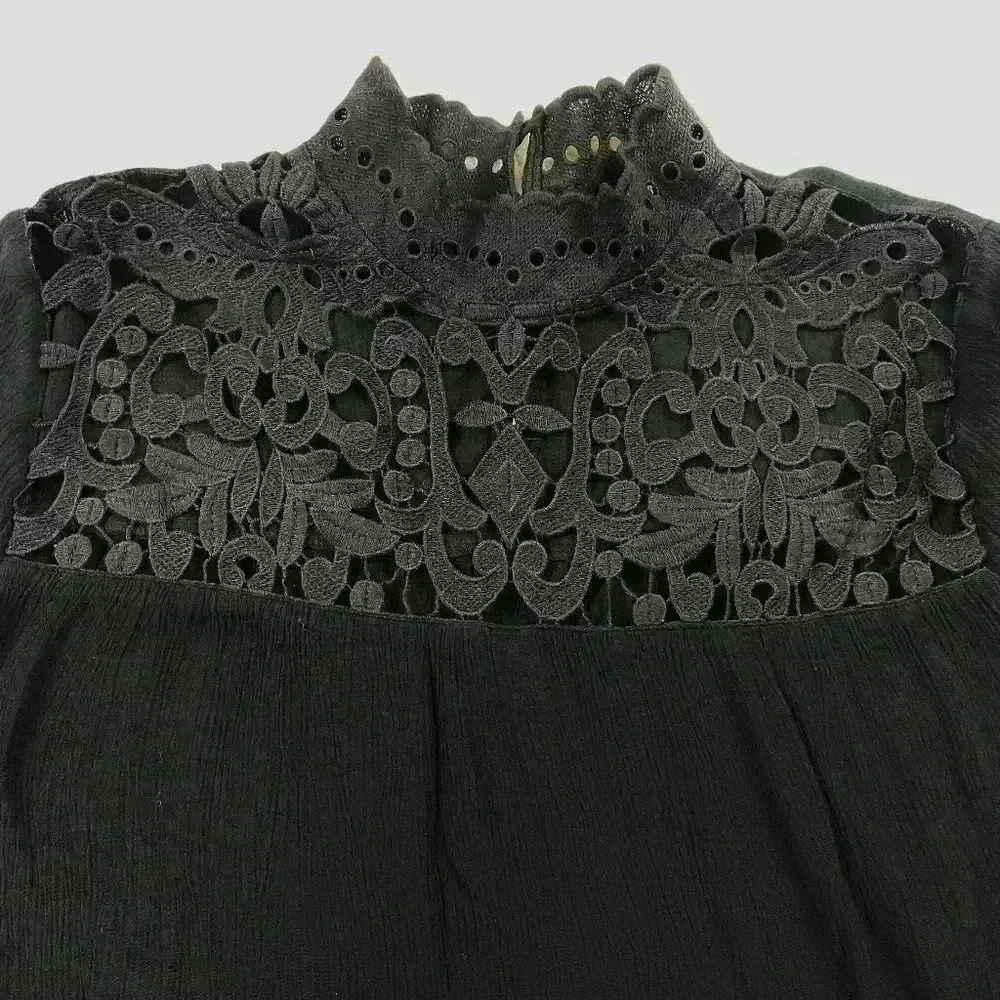 Who What Wear Women's Black Long Sleeve Top Size Large - Picture 2 of 4